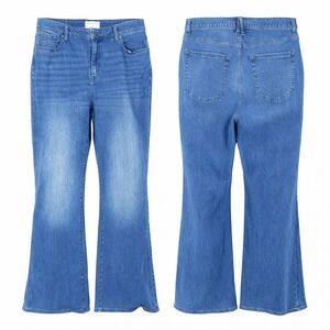 Lane Bryant Flare Jeans Womens 24 Blue High Rise Stretch Denim